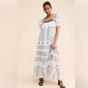Free People Jamie Embroidered Maxi Dress